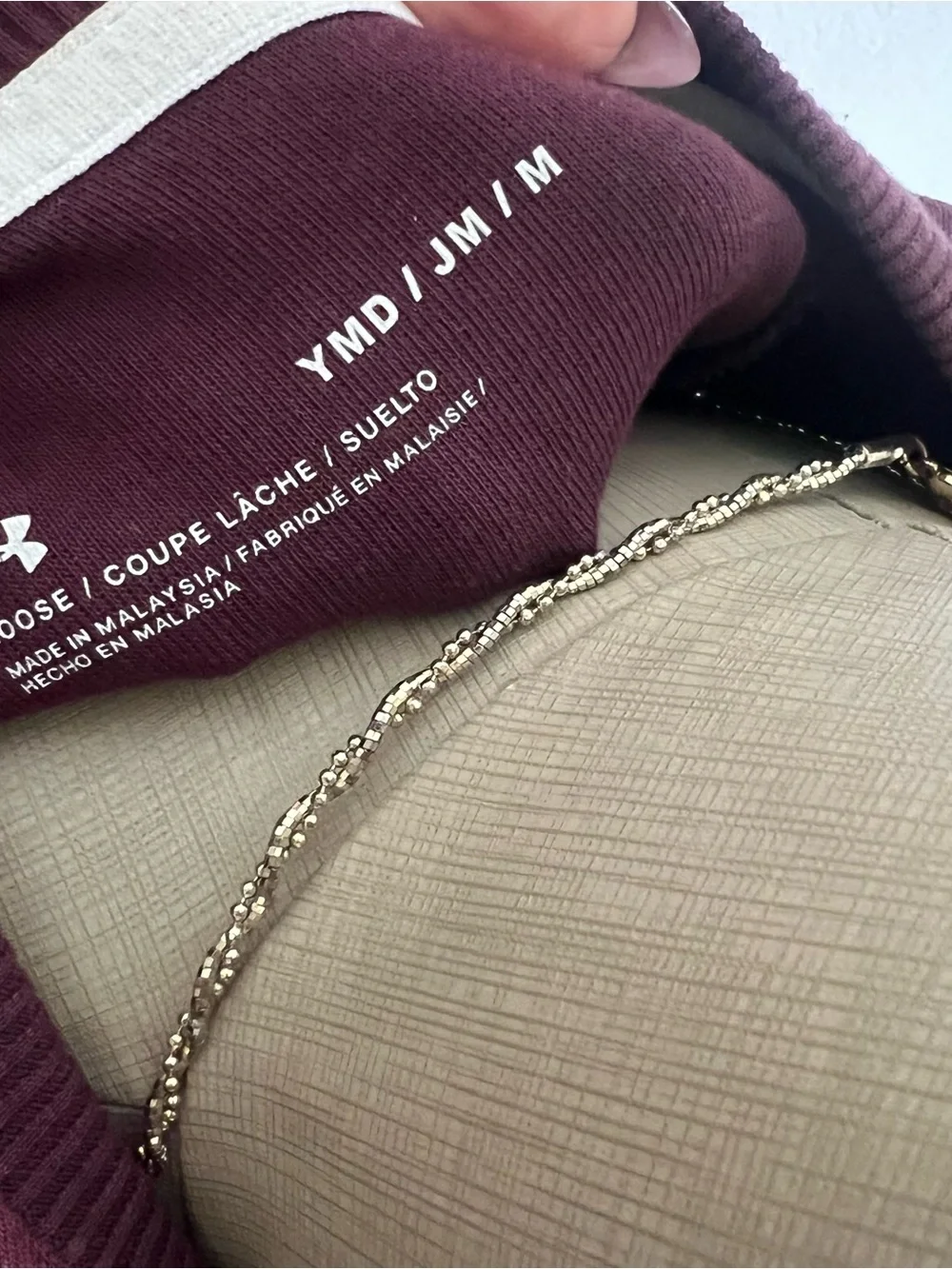 Under Armour Burgundy Crewneck Pullover with White Logo